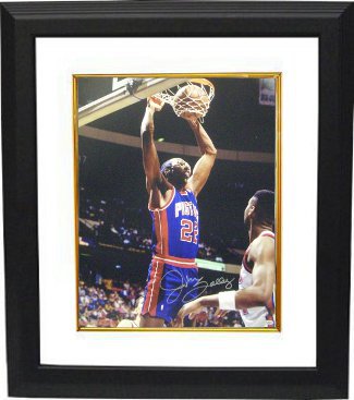 John Salley signed Detroit Pistons 16x20 Photo Custom Framing