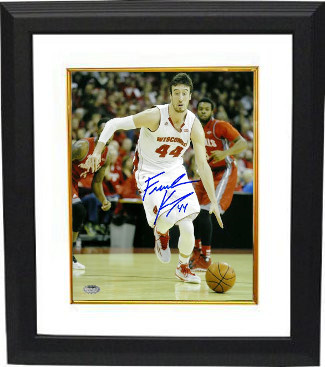 Frank Kaminsky signed Wisconsin Badgers 16x20 Photo Custom Framing - Schwartz Hologram
