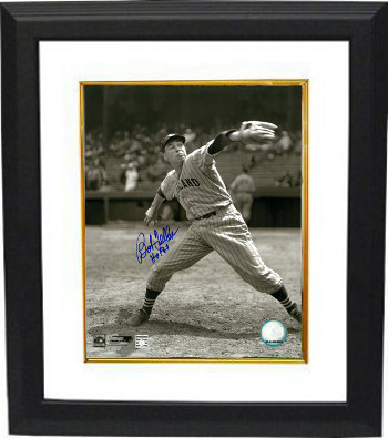 Bob Feller signed Cleveland Indians 8x10 Photo Custom Framing HOF 62 - JSA Authenticated
