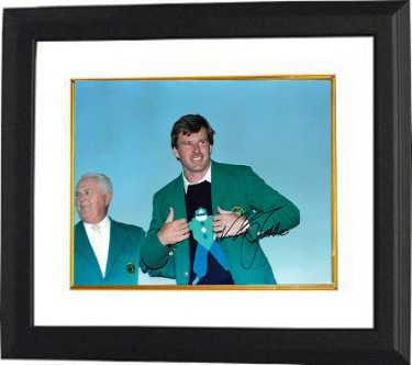 Nick Faldo signed PGA 11X14 Photo custom Framing - JSA Hologram (1990 Augusta National Masters Championship green jacket)