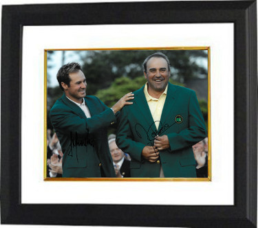 Angel Cabrera signed PGA 11x14 Photo Custom Framing w/ Trevor Immelman - JSA Hologram (2009 Augusta National Masters Championshi