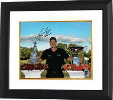 Henrik Stenson signed PGA 8x10 Photo Custom Framing (2013 Fed Ex Cup Champion)- PGA Tour Hologram