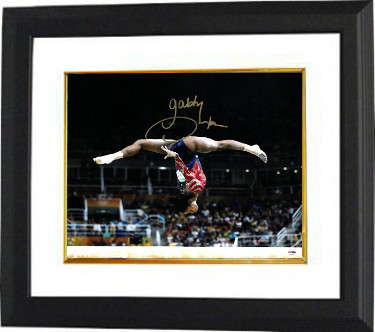 Gabby Douglas signed 2016 Rio Olympics Gymnastic 16x20 Photo Custom Framing- PSA ITP (Team USA/Gold Medalist)
