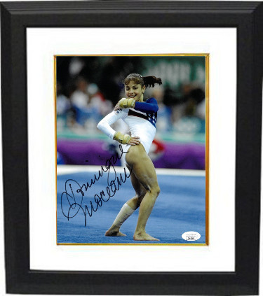 Dominique Moceanu signed 1996 Team USA Atlanta Olympics Gymnastic 8x10 Photo Custom Framing- JSA (Gold Medal/Magnificent Seven)