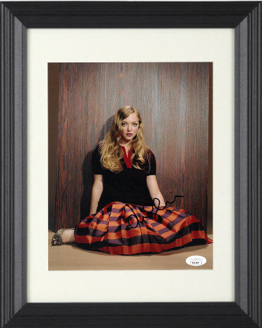 Amanda Seyfried signed 8x10 Photo Custom Framing- JSA #KK96788 (Mamma Mia/Mean Girls/Actress)