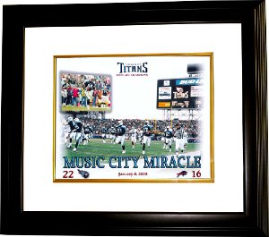 Music City Miracle Tennessee Titans 11x14 Photo Custom Framing (Kevin Dyson/Frank Wycheck)