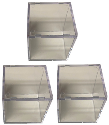 Baseball 1-Ball ACRYLIC Ball Qube Display Case Holder/Cube- 3 Pack - NEW