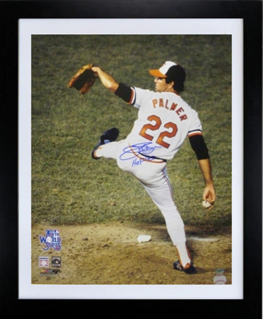 Jim Palmer signed Baltimore Orioles MLB 16X20 Photo Custom Framing HOF 90 (1979 World Series-Leaf Authentics)