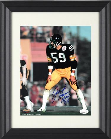 Jack Ham signed Pittsburgh Steelers 8x10 Photo HOF 88 Custom Framing- JSA Hologram (black jersey)