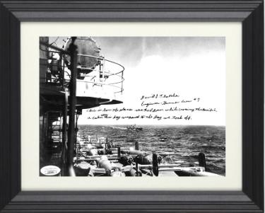 David Thatcher signed WWII Doolittle Raiders 8x10 Photo Custom Framing- JSA #JJ96462- Engineer- Gunner Crew #7
