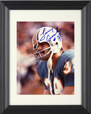 Larry Csonka signed Miami Dolphins 8x10 Photo Custom Framing #39- Beckett Review/NFL Alumni LOA