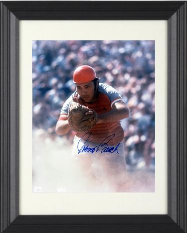 Johnny Bench signed Cincinnati Reds MLB Licensed 8x10 Photo Custom Framing- Tuff Stuff COA (HOF/2X MVP)