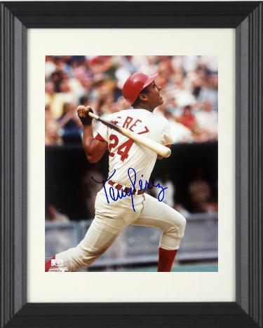 Tony Perez signed Cincinnati Reds MLB Licensed 8x10 Photo imperfect Custom Framing- COA/CSA Show Ticket