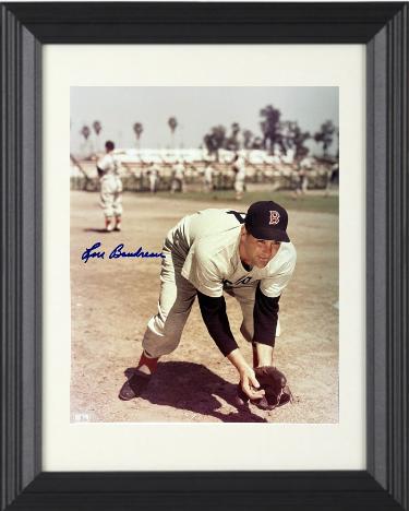 Lou Boudreau signed Boston Red Sox MLB Licensed 8x10 Photo Custom Framing- COA (HOF/AL MVP/7X AS)