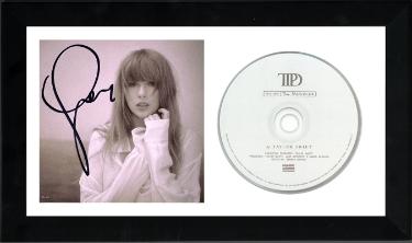 Taylor Swift signed 2024 The Tortured Poets Department 4.75x4.75 Art Card w/ Booklet w/ CD 6.5x12 Custom Framing- Beckett Review