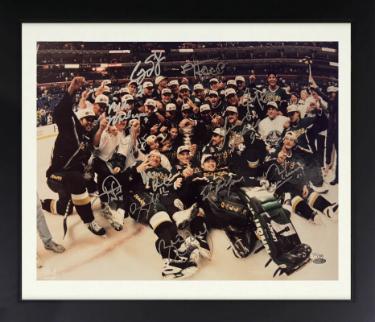 1998-99 Dallas Stars Stanley Cup Champs signed 16x20 Photo Custom Framing 12 sig- Steiner Holo (Ed Belfour/Mike Modano)