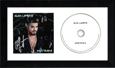 Adam Lambert signed 2023 High Drama 4.75x4.75 Art Card w/ Album Hard Cover Booklet & CD 6.5x12 Custom Framing- COA