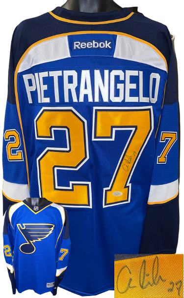 Alex Pietrangelo Signed St Louis Blues Reebok NHL Home Jersey (XL) JSA #AC92234 (2019 Stanley Cup)