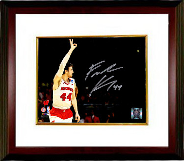 Frank Kaminsky signed Wisconsin Badgers 8x10 Photo Custom Framing #44 - COA