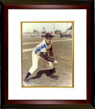 Bob Feller signed Cleveland Indians 8x10 Color Photo Custom Framing - JSA Hologram