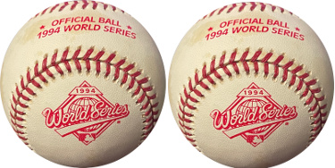 1994 Rawlings MLB World Series Official Baseball- Pair/Set X 2/ Strike Season / Minor Tone