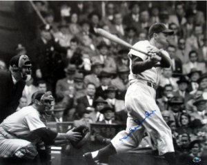 Duke Snider signed Brooklyn Dodgers B&W Batting 16x20 Photo- JSA Hologram