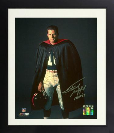 Frank Gifford signed New York Giants NFL Licensed 16X20 Photo HOF 77 Custom Framing (in cape)- MAB Holo