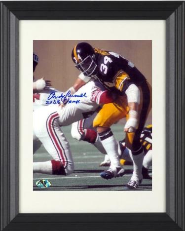 Andy Russell signed Pittsburgh Steelers 8x10 Photo 2X SB Champs Custom Framing- MAB Hologram (Super Bowl)