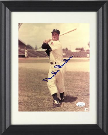 Duke Snider signed Brooklyn Dodgers 8x10 Photo Custom Framing- JSA Hologram