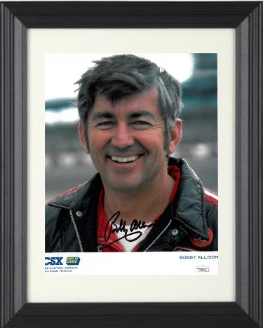 Bobby Allison signed NASCAR CSX 8x10 Photo Custom Framing- JSA Hologram #DD39314