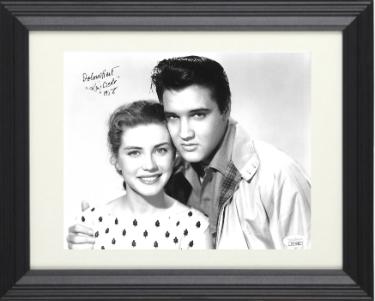 Dolores Hart signed Vintage B&W 8x10 Photo King Creole 1958 Custom Framing- JSA Hologram #DD47999 (w/ Elvis Presley)