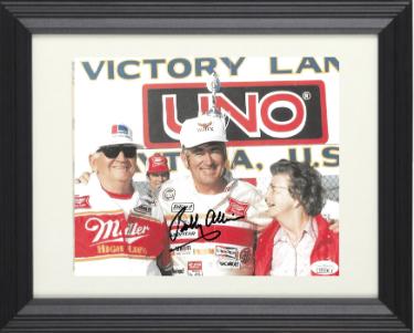 Bobby Allison signed NASCAR Victory Lane 8x10 Photo Custom Framing- JSA Hologram #DD39380