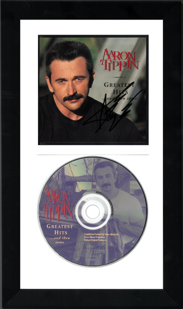 Aaron Tippin signed 1997 Greatest Hits... and then some Album Cover Booklet w/ CD 6.5x12 Custom Framing- JSA #GG08293