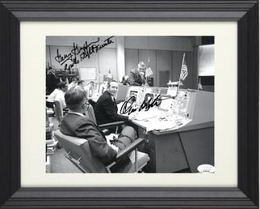 Chris/Christopher Kraft & Gerry/Gerald Griffin signed Gemini 6 Flight Directors 8x10 Photo Custom Framing- JSA #EE62142