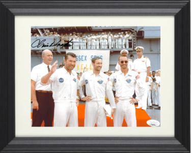 Chris/Christopher Kraft signed NASA Apollo 7 Flight Director 8x10 Photo Custom Framing- JSA (w/ Cunningham/Eisile/Schirra)