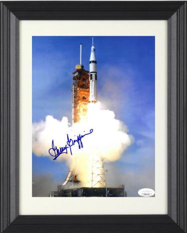 Gerald (Gerry) Griffin signed Apollo/Soyuz Test Project/Saturn IB Color 8x10 Photo Custom Framing- JSA #EE63170