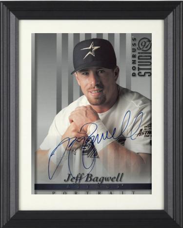 Jeff Bagwell signed Houston Astros 1997 Donruss Studio 8x10 Photo Custom Framing- JSA #EE63153