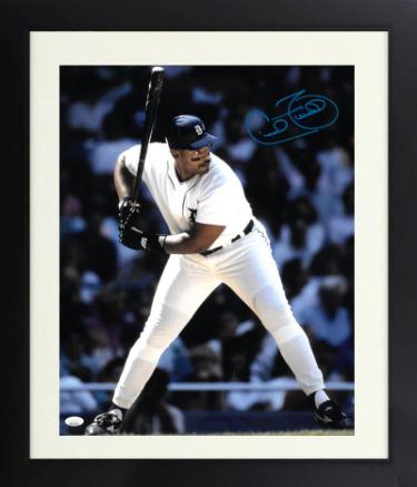 Cecil Fielder signed Detroit Tigers 16x20 Photo Custom Framing- JSA Witnessed Hologram (vertical)