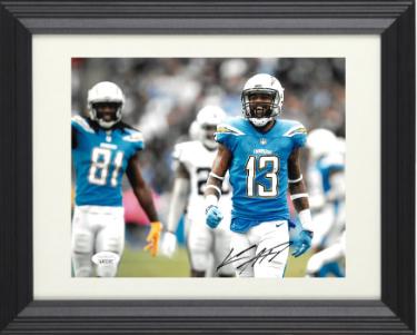 Keenan Allen signed Los Angeles/San Diego Chargers 8x10 Photo Custom Framing- JSA Witnessed Hologram