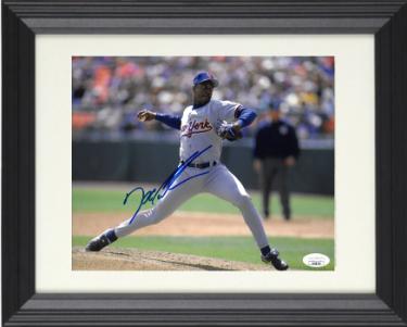 Dwight/Doc Gooden signed New York Mets 8x10 Photo Custom Framing- JSA Authentic