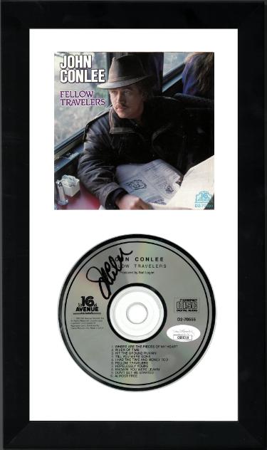 John Conlee signed 1989 Fellow Travelers Album CD w/Cover 6.5x12 Custom Framing- JSA #GG08319 (American Country Music)
