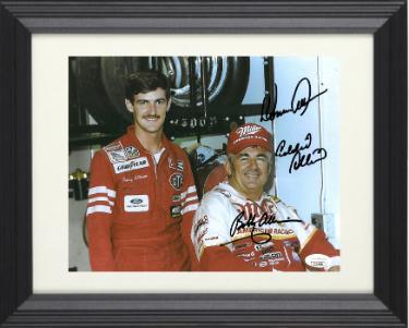 Bobby Allison/Donnie Allison/Eddie Allison triple signed NASCAR 8x10 Photo Custom Framing- JSA #II11060 (w/ Davey Allison)