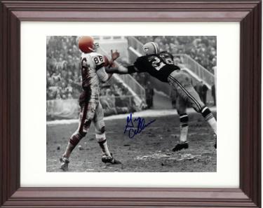 Gary Collins signed Cleveland Browns Spotlight 8x10 Photo Custom Framing (1964 NFL Champs MVP) - COA