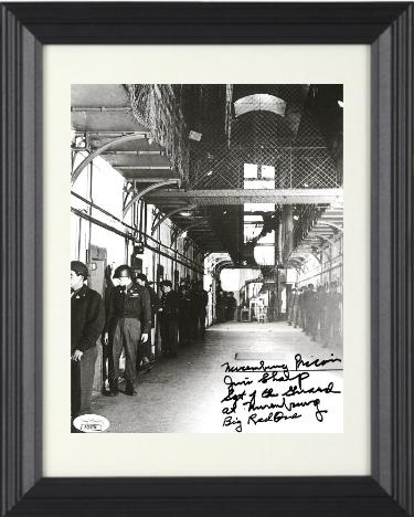 Jim Sharp signed WWII Nuremberg Trials 8x10 Photo Custom Framing- JSA- Sergeant of the Guard/Nazis/Big Red One