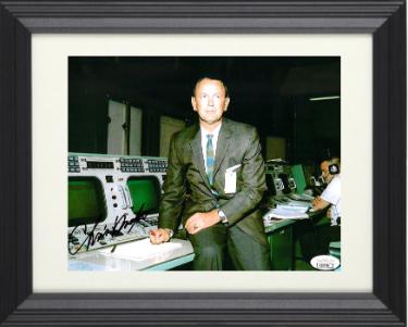 Chris/Christopher Kraft signed 1st NASA Flight Director 8x10 Photo Custom Framing- JSA #AC92796 (Apollo 13/Gemini/Mercury)