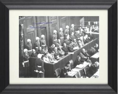 Kenneth B. Fulkerson signed WWll Nuremberg Trials/Germany 8.5x11 Photo Custom Framing- COA