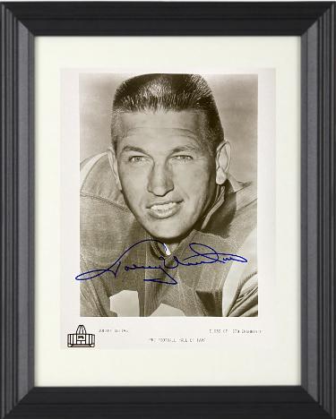 Johnny Unitas signed Baltimore Colts B&W HOF 8x10 Photo Custom Framing- Beckett Review/Tuff Stuff COA