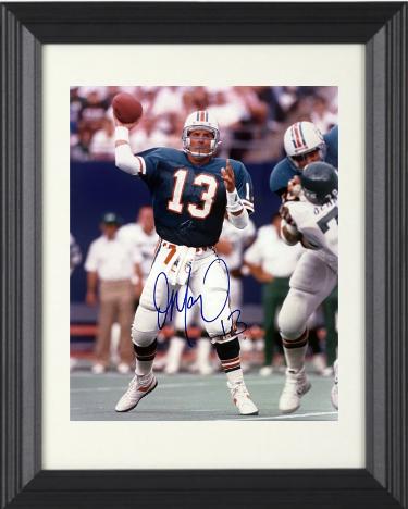 Dan Marino signed Miami Dolphins 8x10 Photo #13 Custom Framing- Beckett Review/NFL Alumni LOA