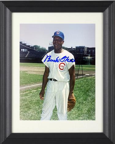 Buck O'Neil signed Chicago Cubs 8x10 Photo Custom Framing- CSA LOA/Show Ticket/Negro League/Monarchs