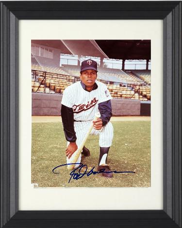 Rod Carew signed Minnesota Twins MLB Licensed 8x10 Photo Custom Framing- COA/HOF